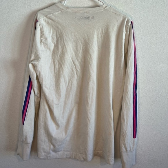HOLLISTER Unisex White Stripe LS MEDIUM - Picture 3 of 8